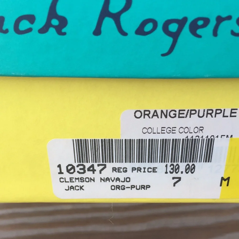 Jack Rogers Navajo Clemson Orange/Purple Sandal